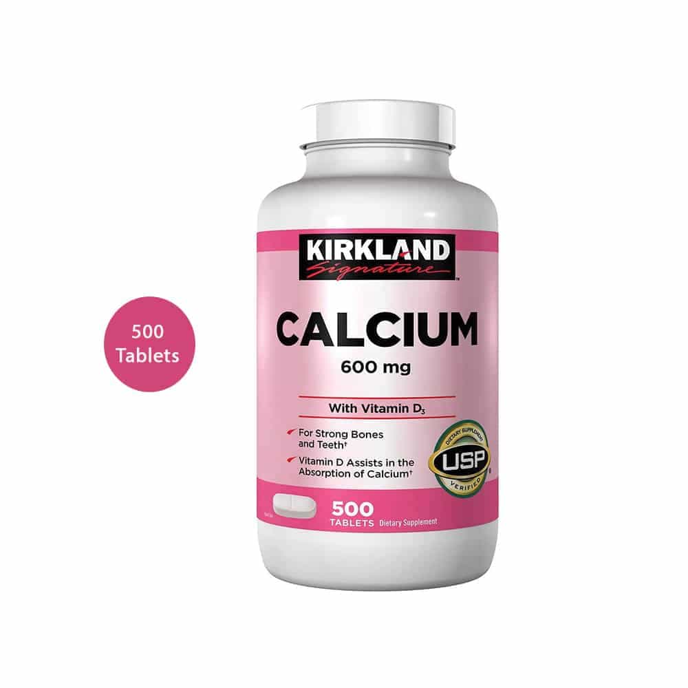 Kirkland Signature Calcium 600mg with Vitamin D3 (500 Tablets)