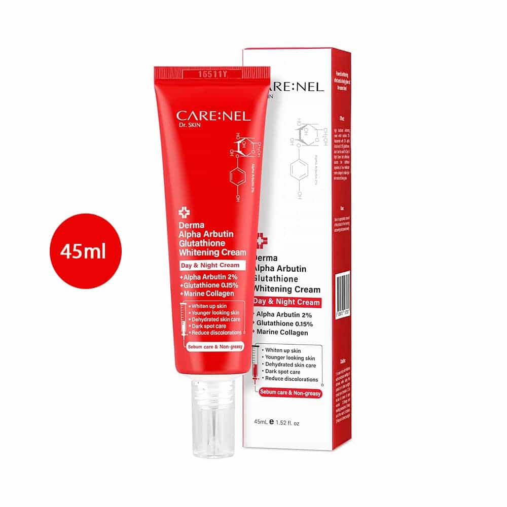 CARE:NEL Derma Alpha Arbutin Glutathione Whitening Day & Night Cream 45ml